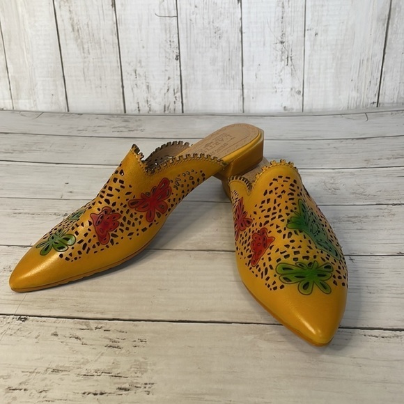 L'Artiste By Spring Step Handpainted Leather Galatina Mule - Picture 12 of 12